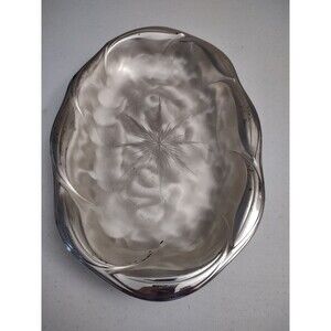 Vintage WMF IKORA Silverplate Tray 11" Footed Scalloped Starburst MCM Germany